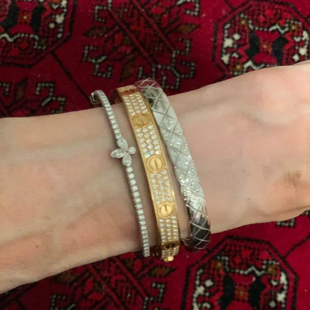 ❤️SOLD❤️Chanel Coco Crush Pave bracelet Size Small - Picture 4 of 14